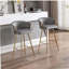 Ensemble de tabourets de bar 2 pièces de 26 pouces avec repose-pieds chromé et tabouret simple à pieds dorés-1318112232-1318112235-1318112230