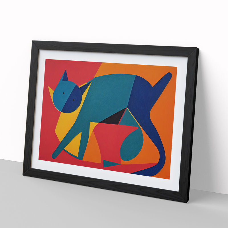 Abstract Cat Vol.1 - Framed Print, Black, 25cm H x 34cm W x 2cm D