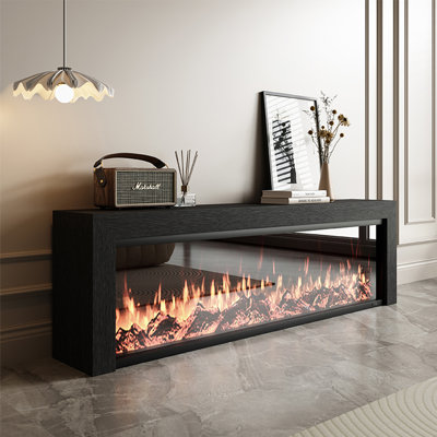 Simple electronic fireplace TV stand