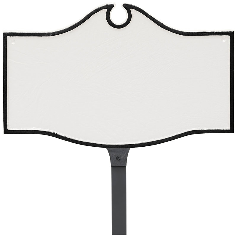 Colonial Petite Address Sign Plaque with Lawn Stake, Yes