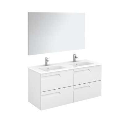 Alejandro 48'' Double Bathroom Vanity with Ceramic Top