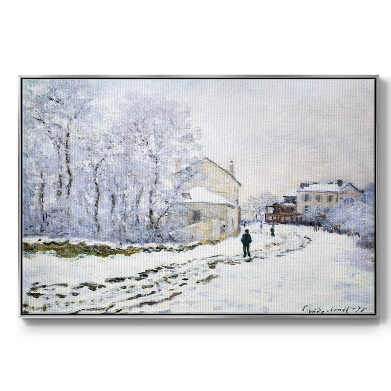 «Snow In Argenteuil», 1875, reproduction d'art sur toile, H 17 po x l 25 po x P 2 po, Argent