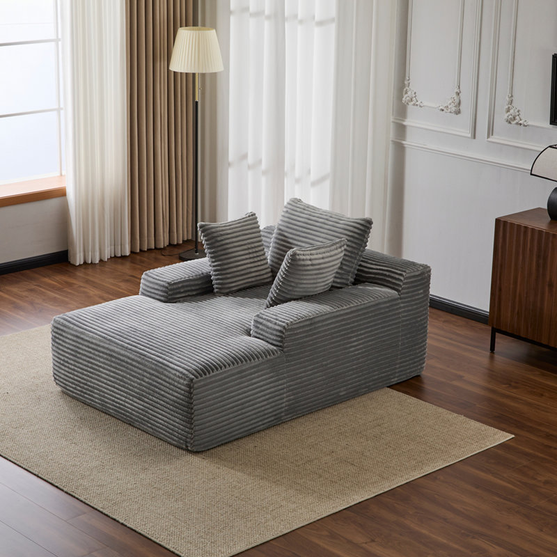 Chaise longue surdimensionnée Cozy Cloud, Gris