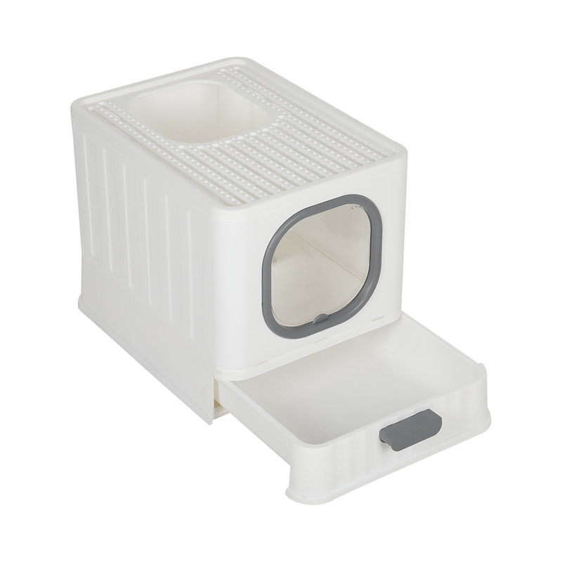 Plastic Litter Box, Grey