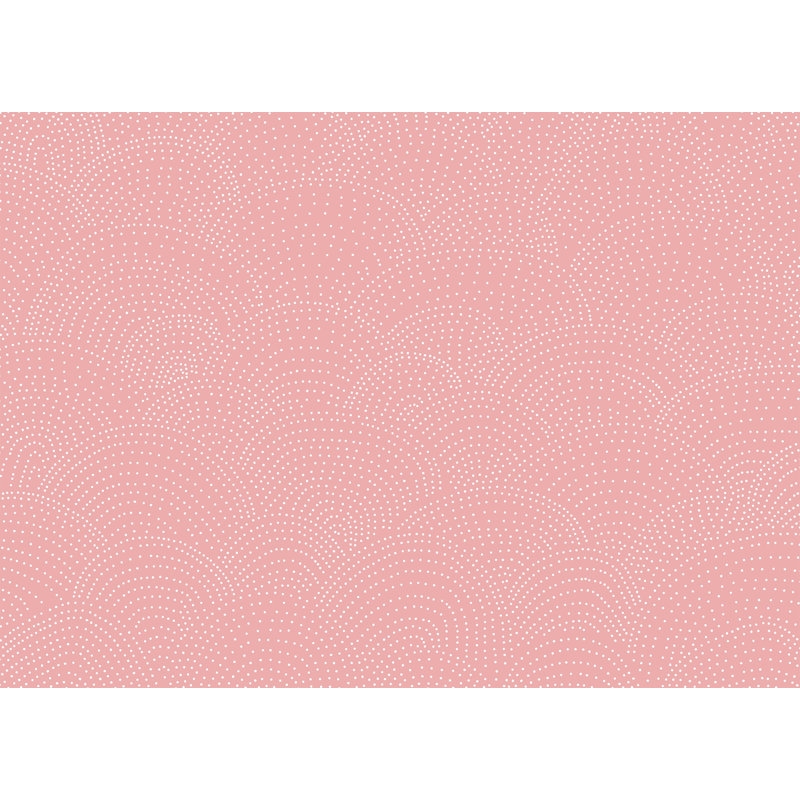 Polka Dots Wallpaper, Pre-Pasted, Rose