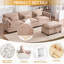 Chenille surdimensionnée en L de 112 po, canapé modulaire en nuage, canapé-lit modulaire confortable, rangement mobile, support pour téléphone, recharge, éponge haute densité, canapé en chenille en mousse à mémoire de forme-1615851232