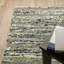 Tapis d'intérieur rayé bleu / vert Sloane-71807900