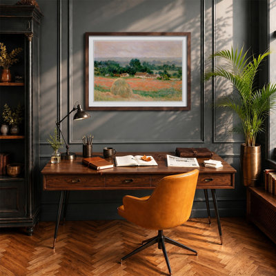 Haystack at Giverny by Claude Monet - Framed Print