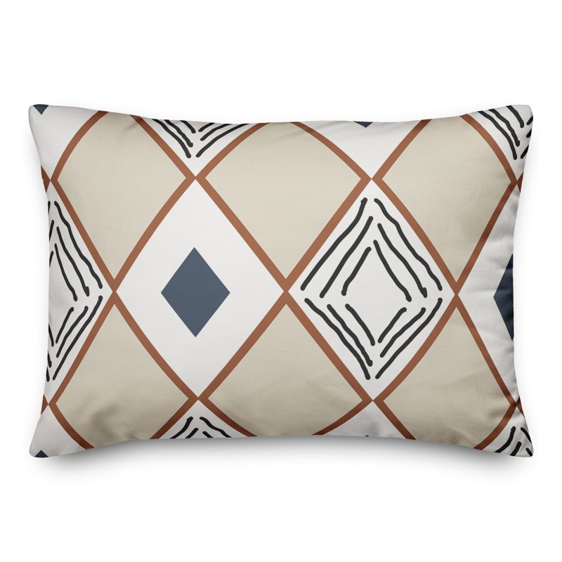 Diamond Triangle Rectangular Pillow Cover & Insert