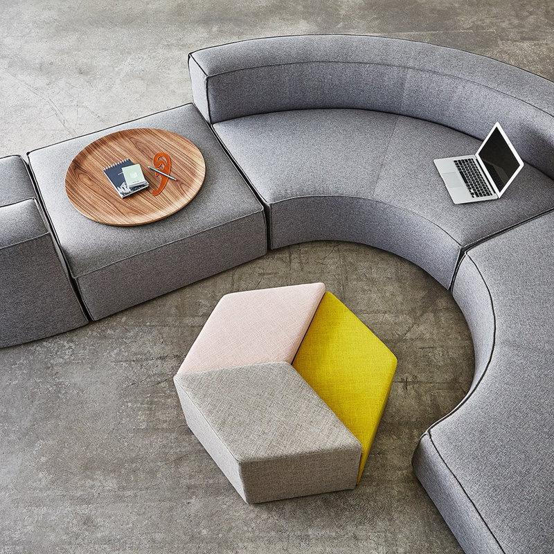 Mix Modular Modular Sectional, Parliament Stone Performance Twill