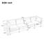 113" Modular Sectional Sofa With USB And Wireless Charging, Bluetooth Speaker