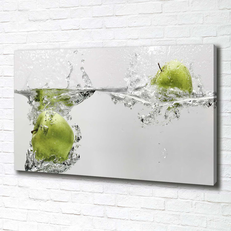 Apple Under Water - Wrapped Canvas Print