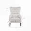 Fauteuil à oreilles rembourré avec structure en bois massif, sièges d'appoint pour le salon, style décontracté classique
