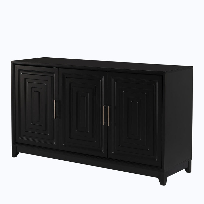 Armoire de rangement avec tablette réglable, Noir, noir, noir, noir