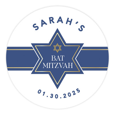 40 Piece Disposable Paper Plastic Paper Bar and Bat Mitzvah Disposable Party Supplies for Guests
