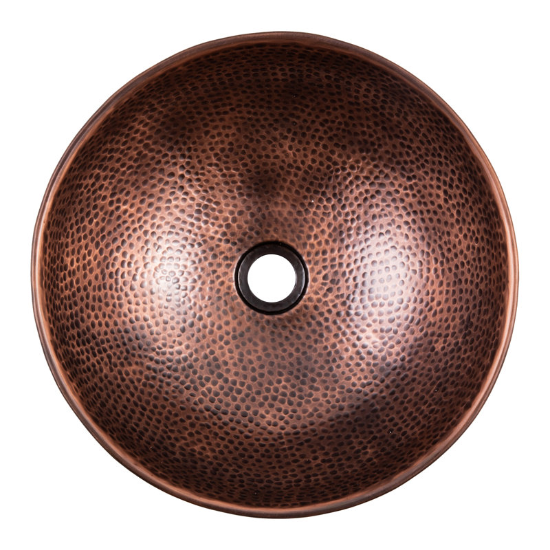 Belfry Bathroom Bridgette Copper Circular Sink, 42 x 42 x 16, Brown