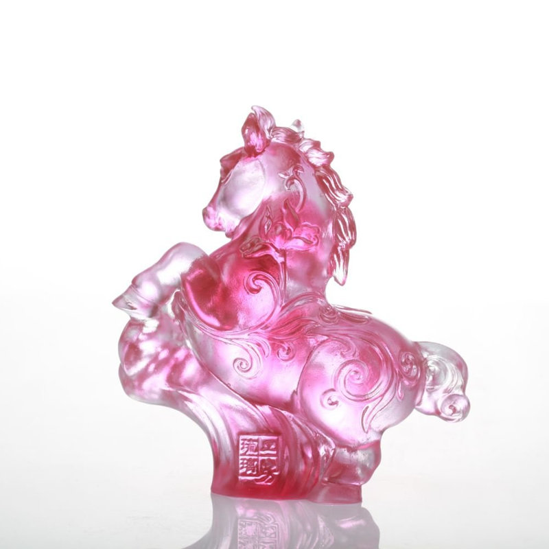LIULI Crystal, Zodiac Figurine, Year of the Horse| An Unbridled Spirit