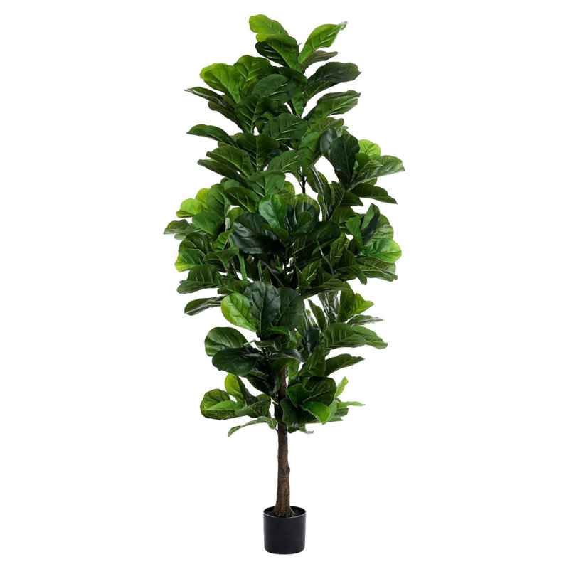 72" Artificial Fiddle Leaf Fig Tree, Set of 1