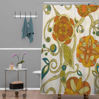 Rideau de douche simple Flowers