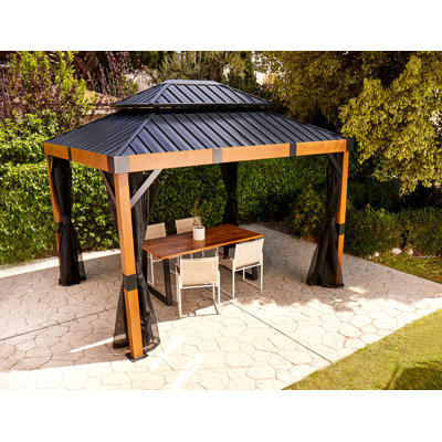 Fontana 10 Ft. W x 12 Ft. D Aluminum Patio Gazebo