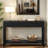 Modern Console Table With Striped Design, 2 Drawers And 2-tier Design-902743295