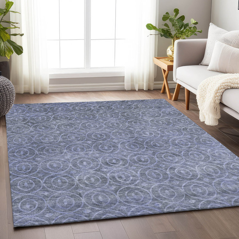 Tapis intérieur / extérieur Zafrine Denim, 8' x 10'