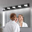 Applique murale à DEL noir mat à 5 lumières pour salle de bain, avec 5 couleurs de lumière sélectionnables (5CCT) et têtes rotatives à 350°-1432835412-1432835415