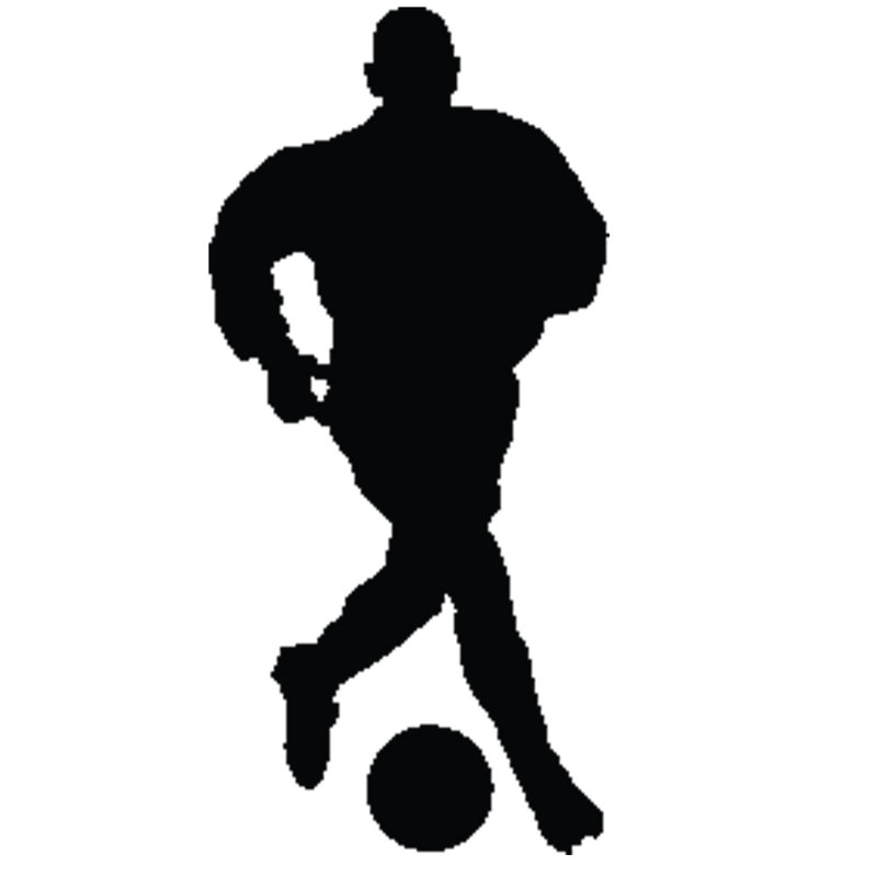 Adhésif décoratif soccer III, H 48 po x l 22,5 po