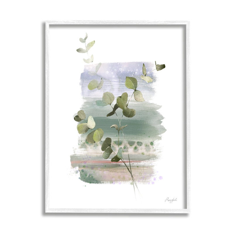 Eucalyptus, peinture sur bois encadrée, Giclée encadrée blanc bord de mer, H 20 po x l 16 po x P 1,5 po