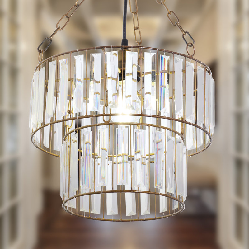 Luminaire suspendu tambour 1 lumière à intensité variable l 12 po Rauli