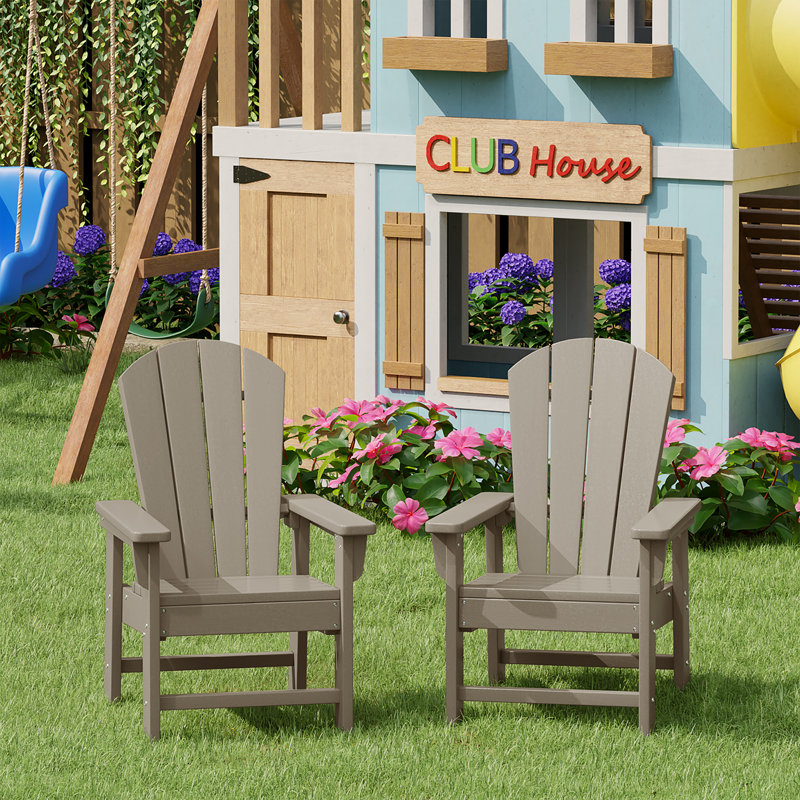 Ensemble de 2 chaises Adirondack pour enfants Vinnie, Tanné