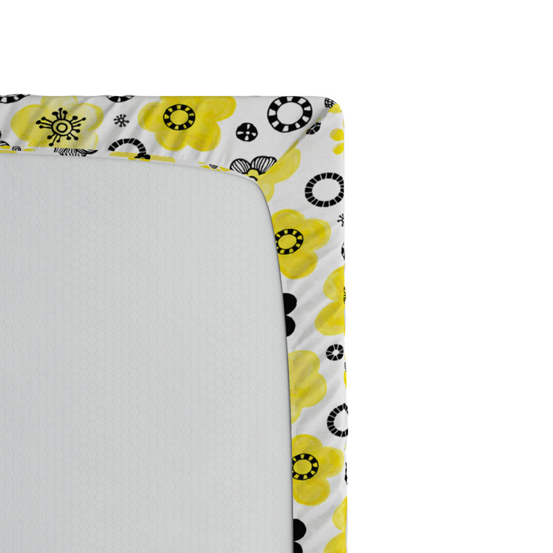 Microfiber Floral Fitted Sheet, Twin XL Fitted Sheet
