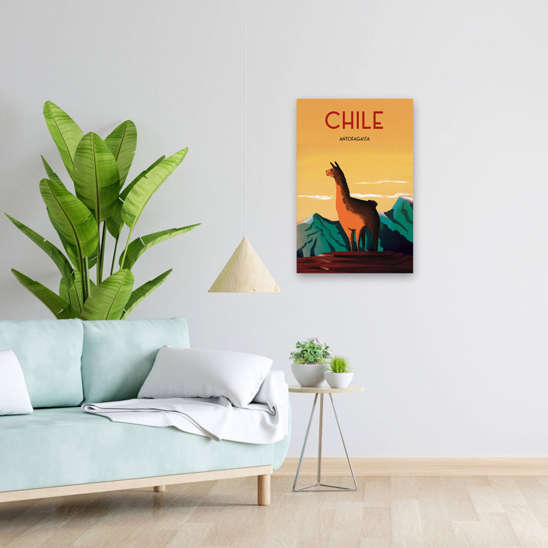 Chili - Aventures alpagas, art du Chili, H 24 po x l 16 po
