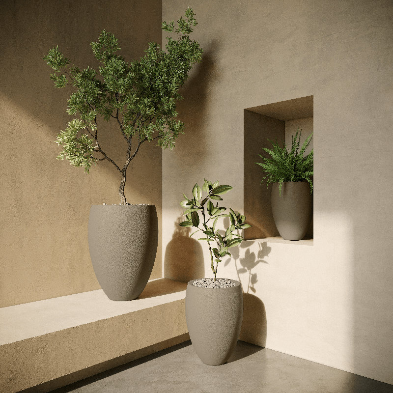 Brandy Concrete Planter, SandStone, 36" H x 26" W x 26" D