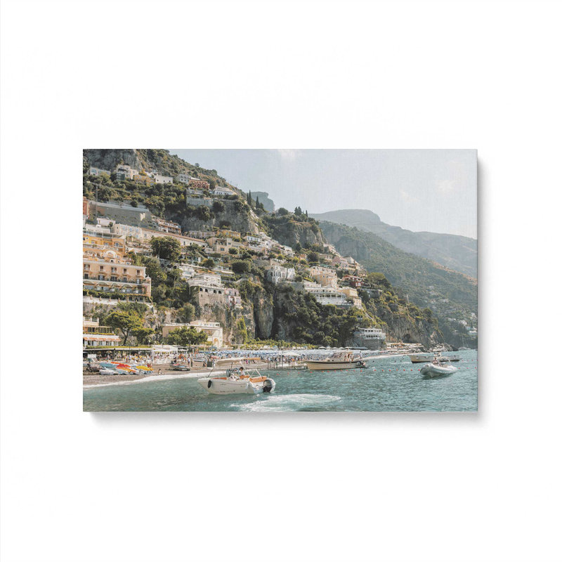 Impression sur toile Nautical Positano, H 32 po x l 48 po x P 1,25 po, Toile tendue, 1