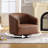 31.1" W Upholstered Swivel Barrel Chair-1680354534