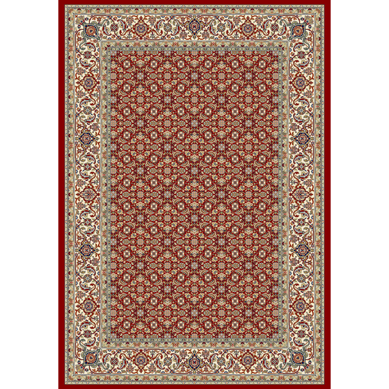 Tapis oriental rouge / ivoire Attell, Rectangle 7 pi 10 po x 11 pi 2 po