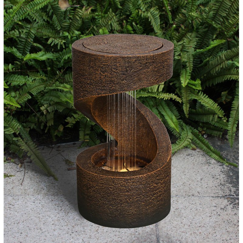 14" Wooden Fountain with LED