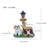 Sitting Dog Solar Lantern Planter Statue