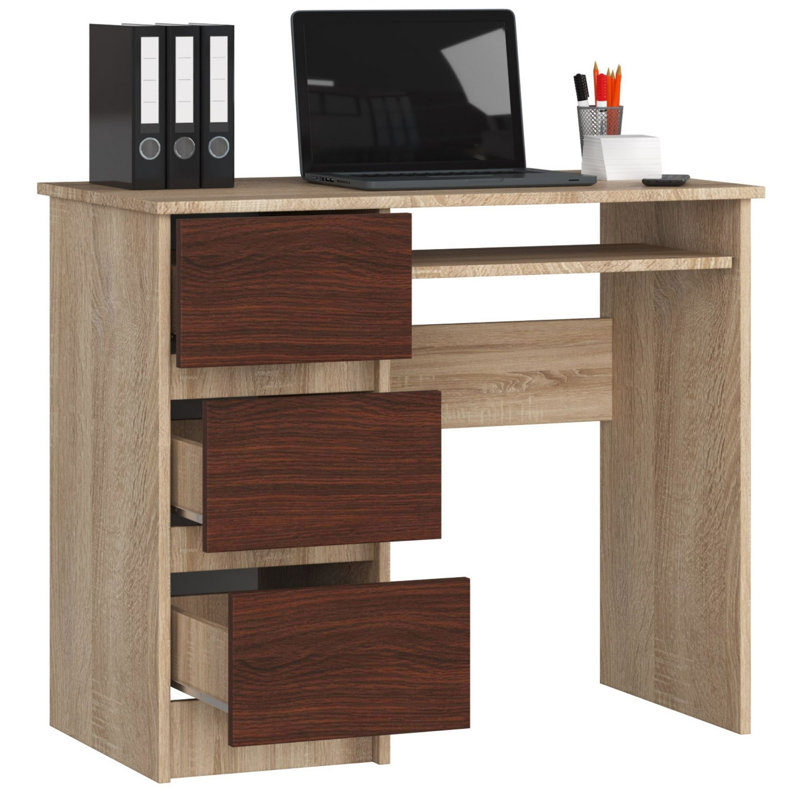 Eldwin Computer Desk, Left, Oak/Venge