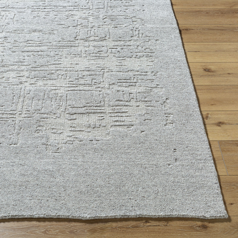 Arbora Hand Knotted Area Rug in Gray, Rectangle 2' x 3'