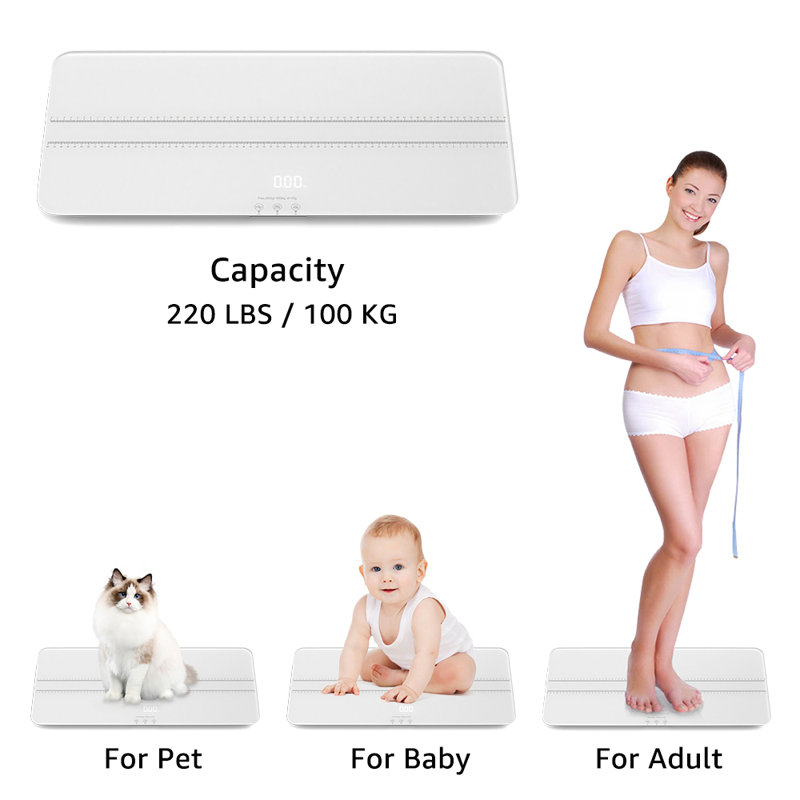 Pèse-personne numérique MAX 220 lb, pèse-chats, pèse-bébé