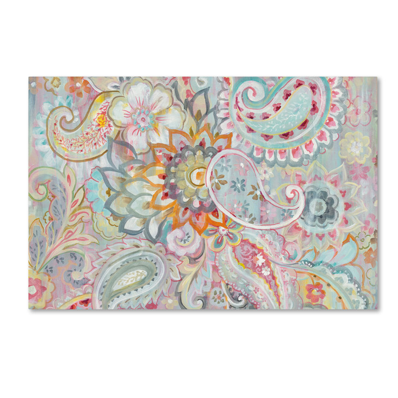 'Boho Japonais Crop' Print on Wrapped Canvas, 12" H x 19" W x 2" D