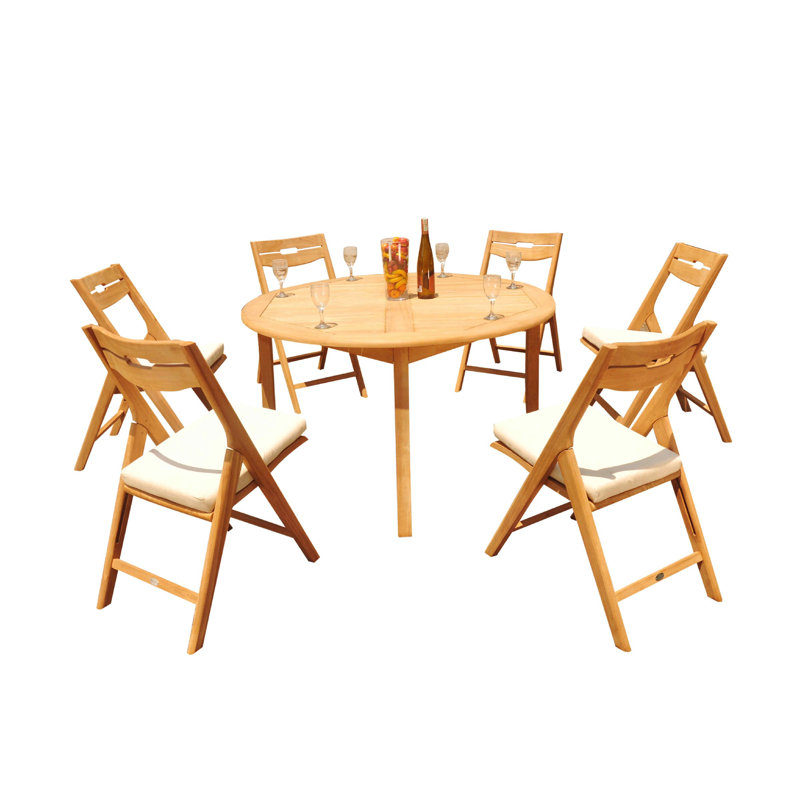 Ensemble repas pour 5 personnes Emmetsburg, 6, 75" x 52" x 31.5"