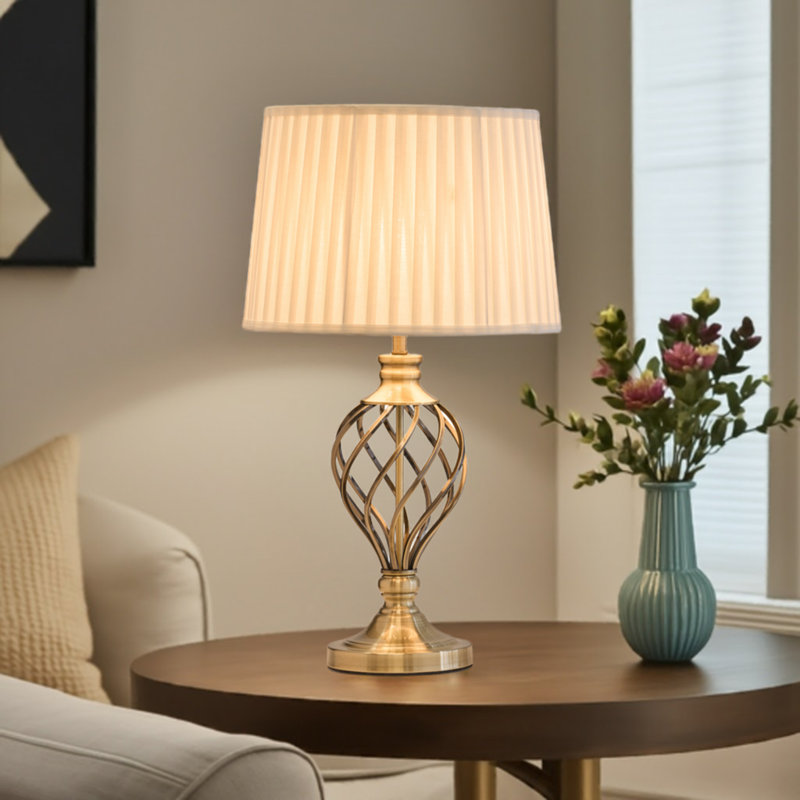 Wauneta 61cm Table Lamp, Beige/Cream