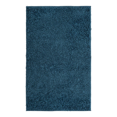 Tapis bleu saphir à poils longs Comfort