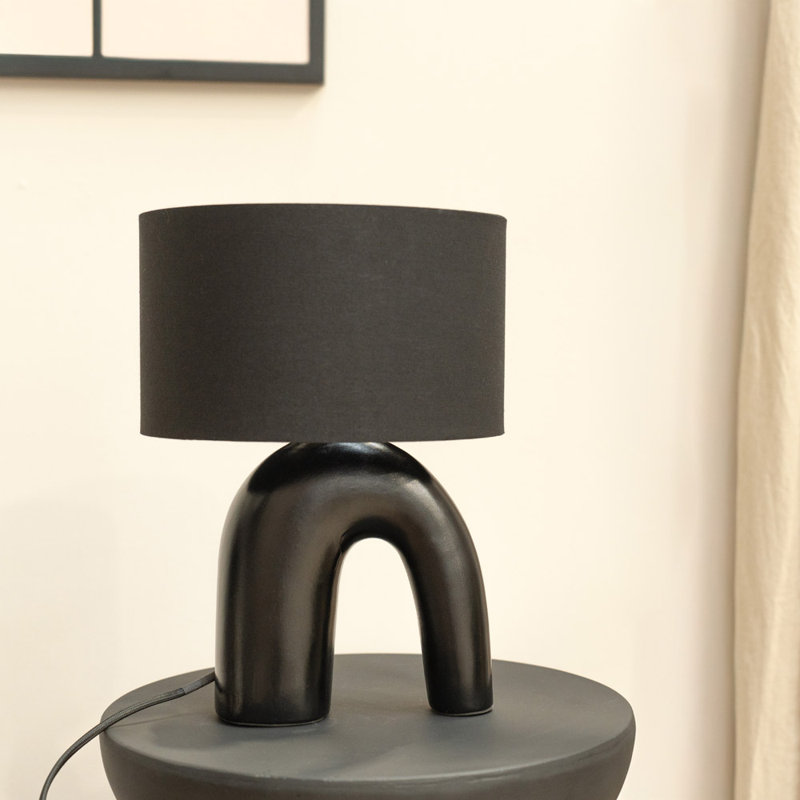 Ceramic Table Lamp, Black