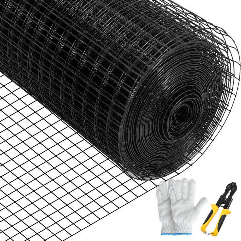Hardware Cloth, Mesh Size, Galvanized Steel Vinyl Coated 16 Gauge, 36" H x 600" W x 0.1" D