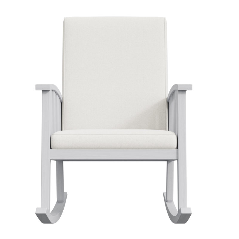 Chaise berçante d'extérieur en bois d'acacia Rashmare