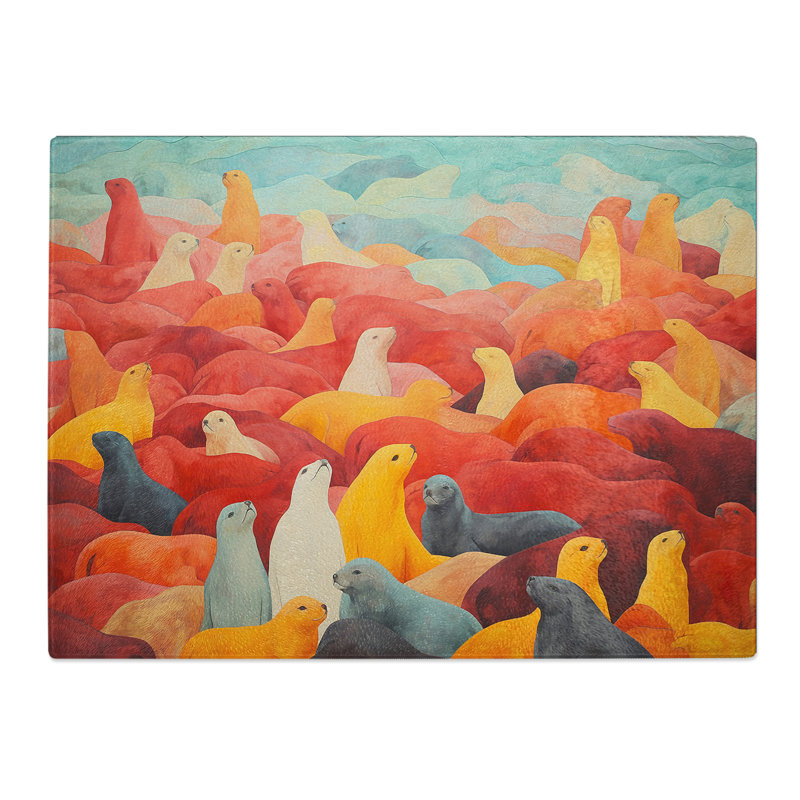 Seal Colour Field  Glass Chopping Board